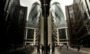 City employees smoke cigarettes in London's monetary area
