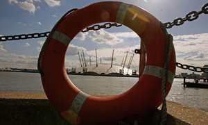 life buoy at seaside