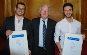 Rob Sherer, Professor Stirling and Givanni Marinaro